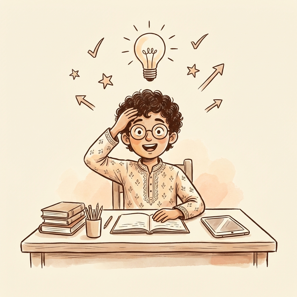 Student having a lightbulb moment
