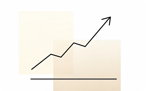 Growth chart showing upward learning progress